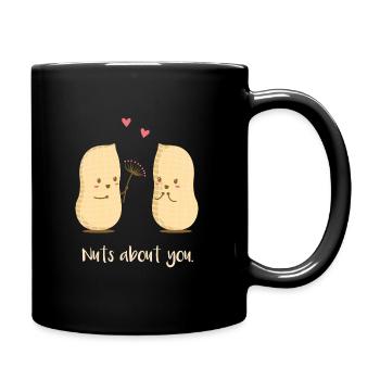 Nuts About You-Liebe-Valentinstag Geschenk Paare - Tasse einfarbig - Schwarz - Rechts