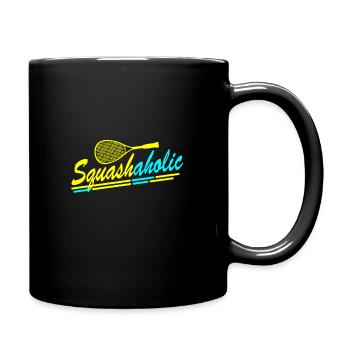 Squash Ball Sport Rückschlag Spiel Geschenk - Tasse einfarbig - Schwarz - Rechts