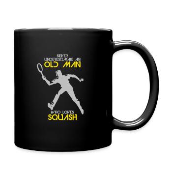 Squash Ball Sport Setback Game Gift - Full Colour Mug - black - Right