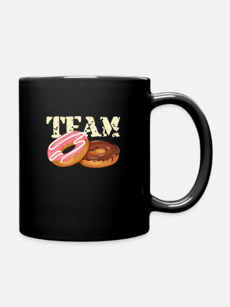 Team Donuts Naschkatzen - Tasse einfarbig - Schwarz