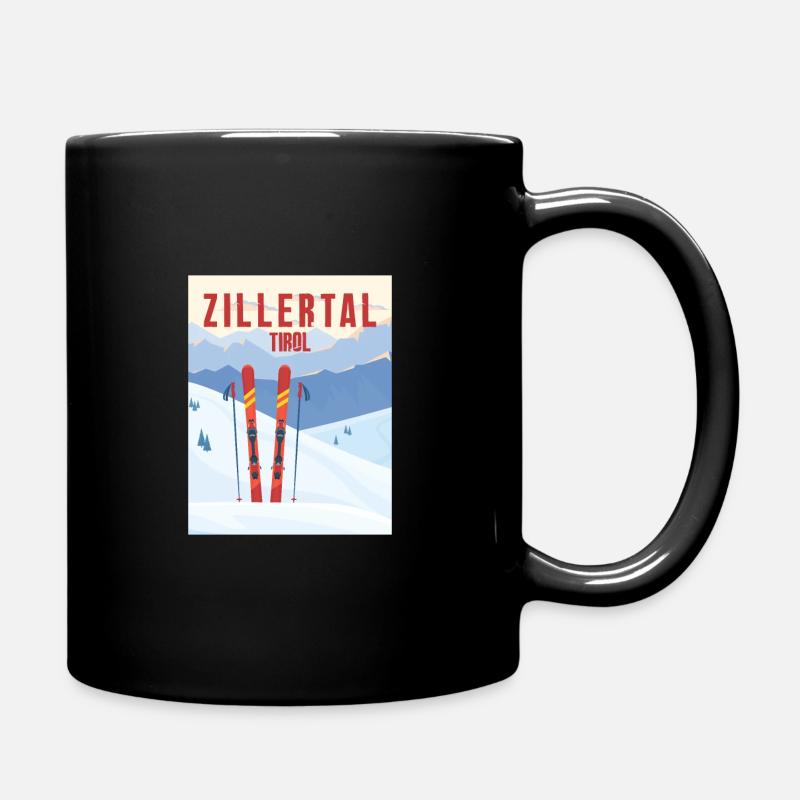 Zillertal Tirol Austria - Snowboard Retro Geschenk - Tasse einfarbig - Schwarz