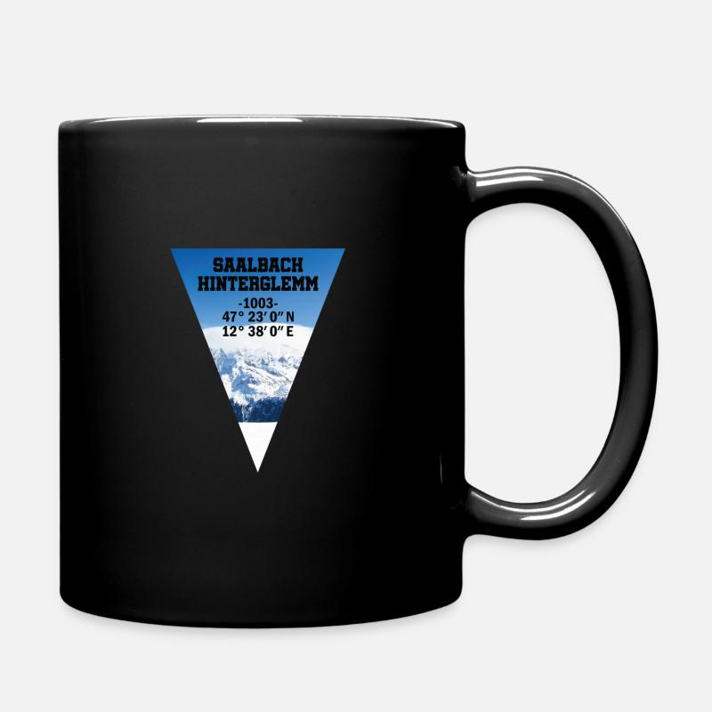 Saalbach Austria - Snowboard Retro Geschenk - Tasse einfarbig - Schwarz