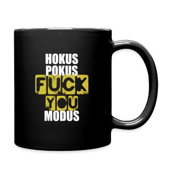 hokuspokus fuck you modus - Full Colour Mug - black - Right