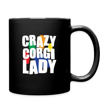 Fou Corgi Chien Corgi propriétaire - Mug uni - noir - Droite