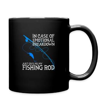 Angler fishing - Full Colour Mug - black - Right