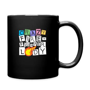 Pompier pompier - Mug uni - noir - Droite