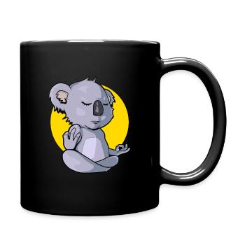 Yoga Koala Lotus Padmasana Meditation - Full Colour Mug - black - Right