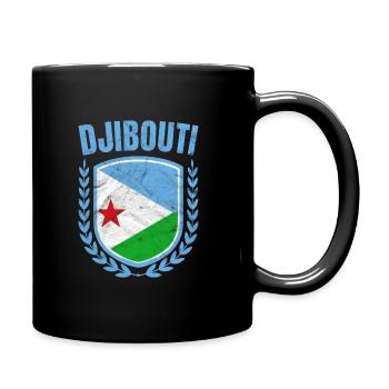 Dschibuti - Tasse einfarbig - Schwarz - Rechts