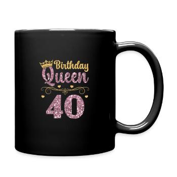 40e anniversaire Reine 40 ans quarante - Mug uni - noir - Droite