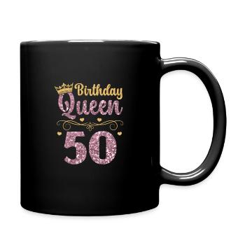 50e anniversaire Reine Cinquante ans Cinquante - Mug uni - noir - Droite