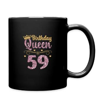 59th Birthday Queen 59 years Fifty-nine - Full Colour Mug - black - Right