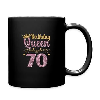 70e anniversaire Reine 70 ans Soixante-dix ans - Mug uni - noir - Droite