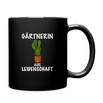 Gärtnerin Leidenschaft für Gärtner Frauen Garten - Tasse einfarbig - Schwarz - Rechts