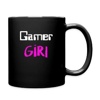 Gamer Girl - Tasse einfarbig - Schwarz - Rechts