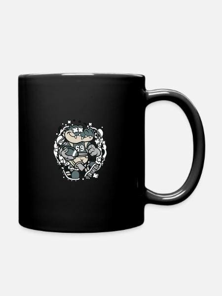 football super bowl crocodile - Full Colour Mug - black