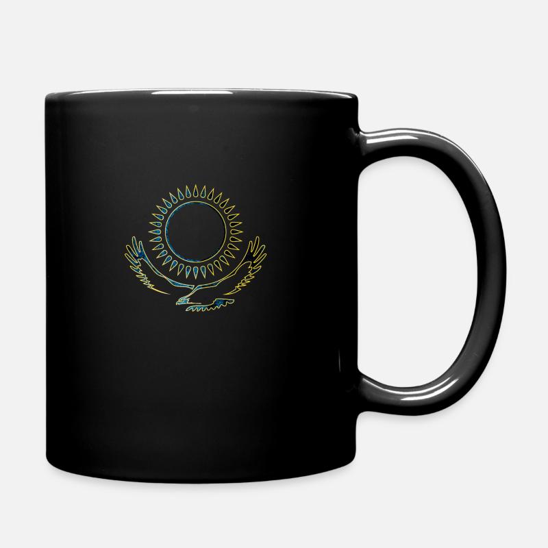 Kasachstan Adler edel - Tasse einfarbig - Schwarz