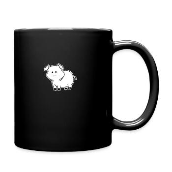 Cochon bizarre Funny Farm Porcelet Porc Animal Gift - Mug uni - noir - Droite