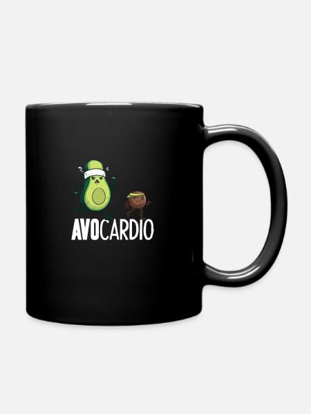 Drôle Avocat Cardio Partner Mignon Running Seed - Mug uni - noir