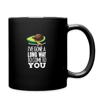 Drôle d'avocat conduisant un fruit de bateau de pêche - Mug uni - noir - Droite