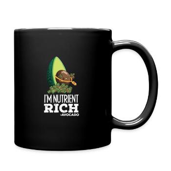Drôle de fruit d'avocat riche en vitamines nutritives - Mug uni - noir - Droite