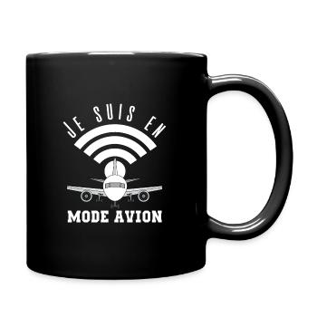 Mode Avion Silencieux - Mug uni - noir - Droite