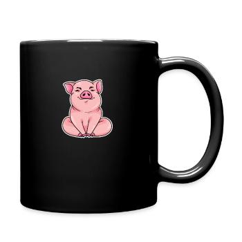 Pig Shirt | Hog Piglet Piggy Bacon Farm Animals - Full Colour Mug - black - Right