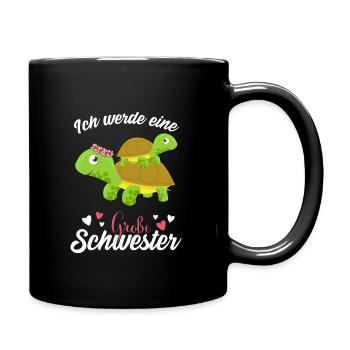 Großer Schwester Schildkröte 2021 - Tasse einfarbig - Schwarz - Rechts