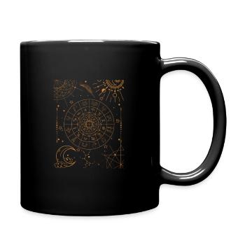 Dark Academia Cottagecore Sun Moon - Mug uni - noir - Droite