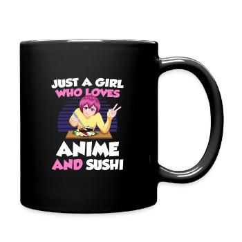 Juste Une Fille Qui aime Les Animes Et Sushi - Mug uni - noir - Droite