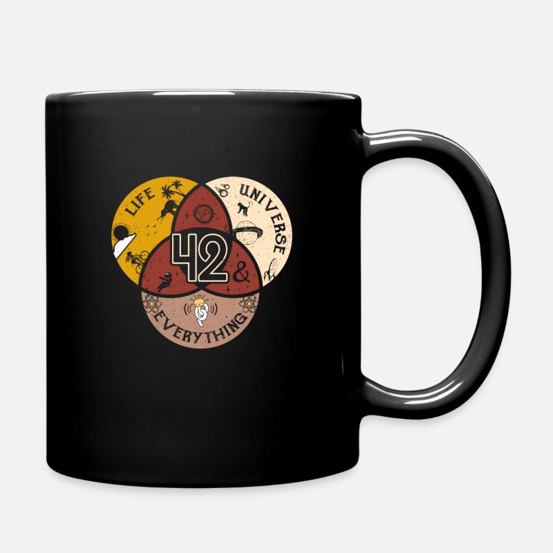 Antwort Physik Mathematik Spruch Universum - Tasse einfarbig - Schwarz
