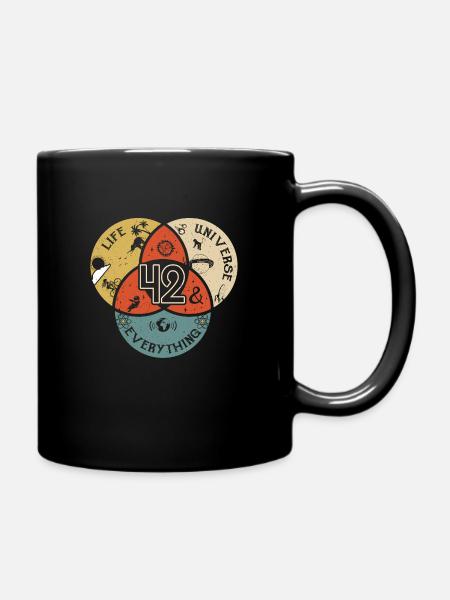Antwort Physik Mathematik Spruch Universum - Tasse einfarbig - Schwarz