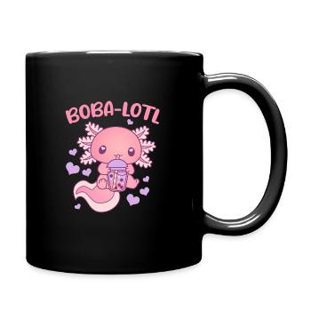 Bubble Tea Axolotl Boba-Lotl - Tasse einfarbig - Schwarz - Rechts