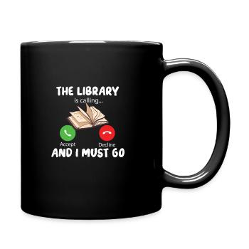 La bibliothèque appelle et je dois y aller - Mug uni - noir - Droite