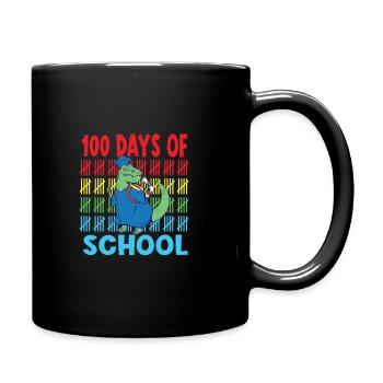 100 jours d’école dinosaure Saur T Rex - Mug uni - noir - Droite