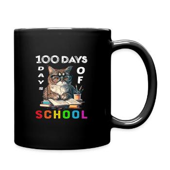 100 Days Of School - Full Colour Mug - black - Right