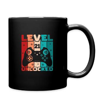 Level 21 Unlocked - Full Colour Mug - black - Right