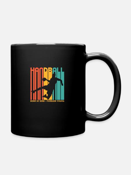Handball. Geboren 1898. Für Handballfans - Tasse einfarbig - Schwarz
