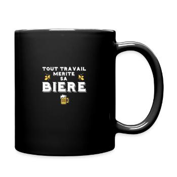 Jeder Job verdient sein Bier - Humor - Tasse einfarbig - Schwarz - Rechts