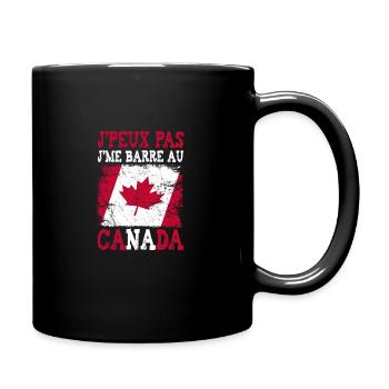 Ich kann nicht in Kanada stecken bleiben - Tasse einfarbig - Schwarz - Rechts