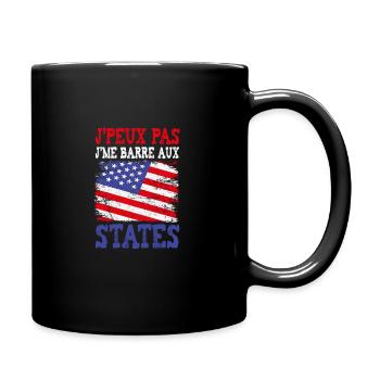 Je peux pas je me barre aux States Etats-Unis - Mug uni - noir - Droite