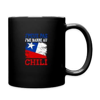 Ich kann nicht nach Chile - Tasse einfarbig - Schwarz - Rechts