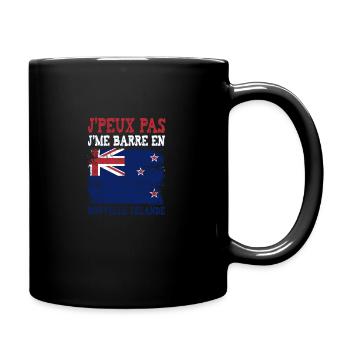 Ich kann nicht, ich bin in Neuseeland - Tasse einfarbig - Schwarz - Rechts