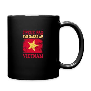 Ich kann nicht in Vietnam stecken bleiben - Tasse einfarbig - Schwarz - Rechts