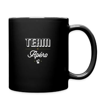 Team Apéro - Für Fans des Apéros - Tasse einfarbig - Schwarz - Rechts