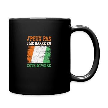 Ich kann nicht an die Elfenbeinküste gehen. Elfenbeinküste - Tasse einfarbig - Schwarz - Rechts