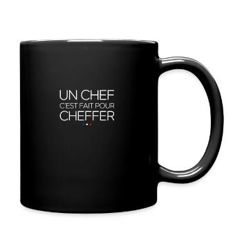 A leader is made to be a chef. Chirac's reply - Full Colour Mug - black - Right
