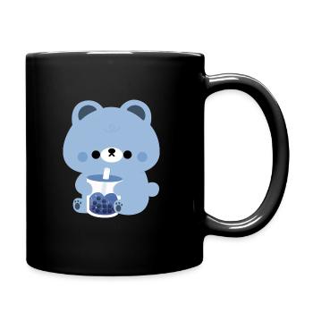 Blue Boba Bear - Full Colour Mug - black - Right