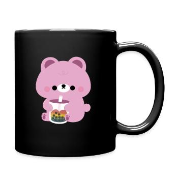 Pink Boba Bear - Full Colour Mug - black - Right