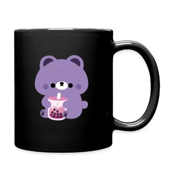 Purple Boba Bear - Full Colour Mug - black - Right