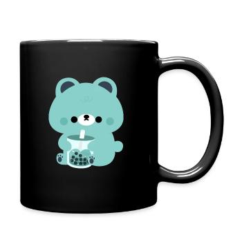 Turquoise Boba Bear - Full Colour Mug - black - Right